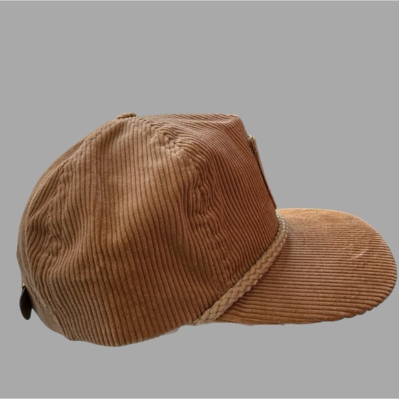 NWOT Vintage Banks Corduroy Rope Hat Brown Imperial Caps Denver NEW Unworn - Picture 3 of 8